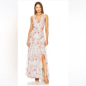 ASTR The Label blue floral gown - REVOLVE